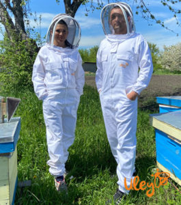 Комбинезон пчеловода (белый) с маской "Евро". Пакистан, размеры XS, S
